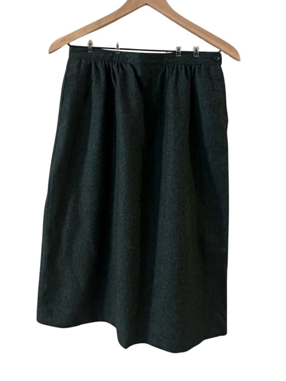 Pendleton Vintage Virgin Wool Dark Green Women's Midi Skirt